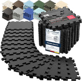 Gym Mats Set - 18 pcs EVA Interlocking Foam Floor Tiles (12.6"x12.6"x0.4") 18sqft Protective Gym Flooring Sports Home Workout Exercise Mats Puzzle Garage Fitness Play-Room Garage Pool Treadmill